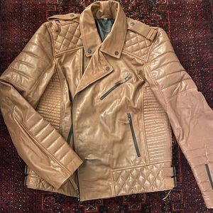 Men’s Genuine Leather Jacket for Spring